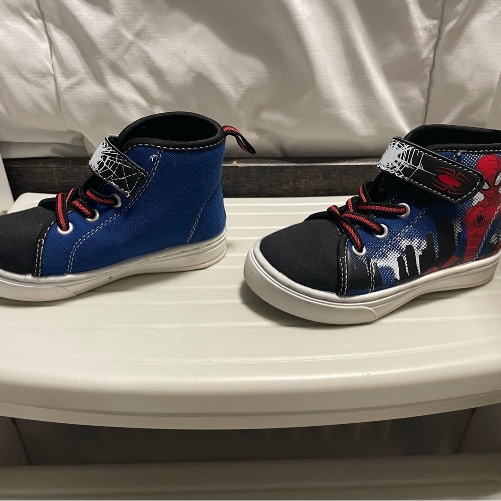 Spiderman Kids Sneakers - Blue and Black with Red Details
